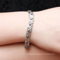 New Fashion Simple Bracelets Vintage Gold Handmade Titanium Stainless Steel Leather Bracelet